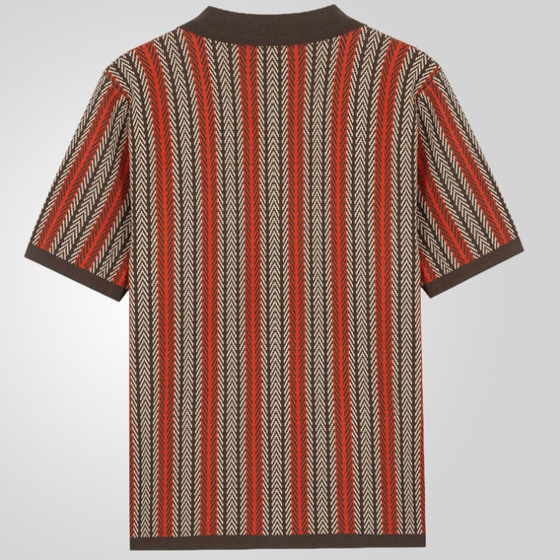 📢📢30% OFF !! ⏰Men's Short Sleeve Herringbone Knit Shirt