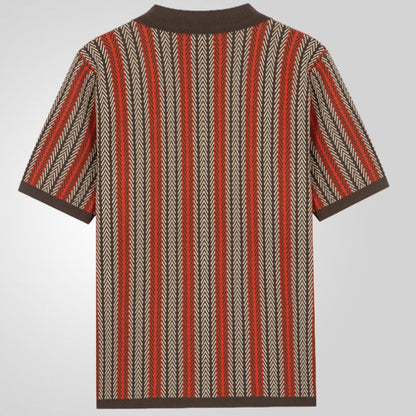 📢📢30% OFF !! ⏰Men's Short Sleeve Herringbone Knit Shirt