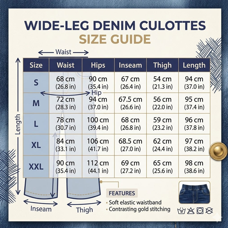📢📢30% OFF !! ⏰Women's Pull-On Wide-Leg Cropped Denim Jeans