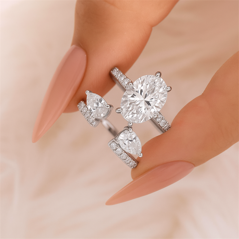 📢📢40% OFF !! ⏰Sparkly Teardrop Open Ring for Women