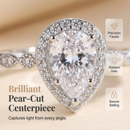 📢📢30% OFF !! ⏰Pear-Shaped Teardrop Engagement Ring Set