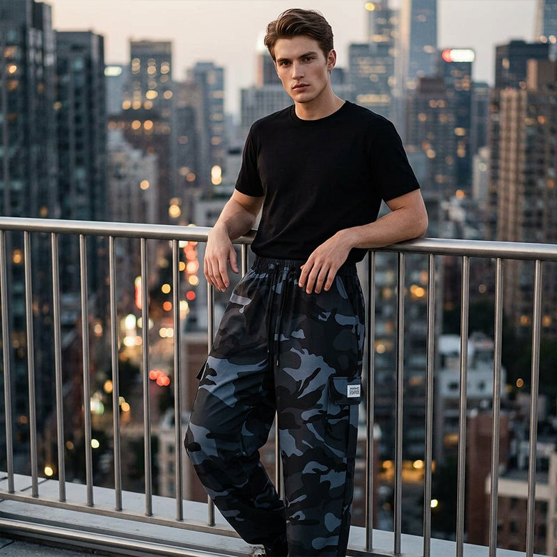 📢📢30% OFF !! ⏰Men’s Casual Camouflage Pants with Drawstring